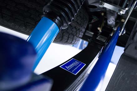 formula 4x4 lift kit leaf spring and rear shock absorber installed