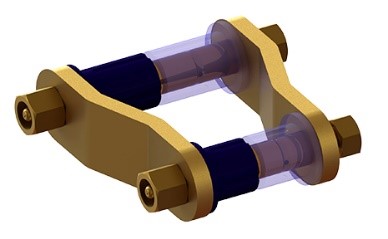 SuperPro 3D model of greasbale shackle kit 