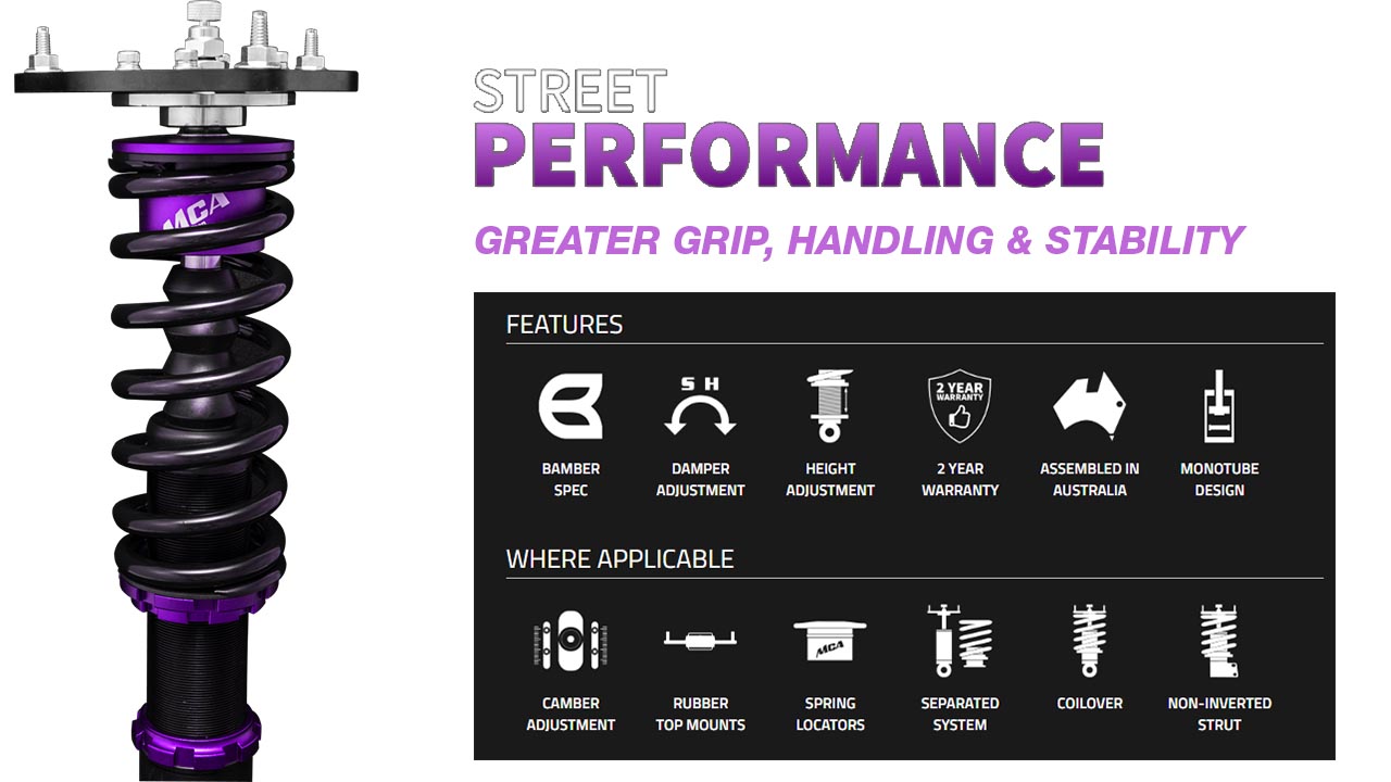 mca street performance coilover features and specs