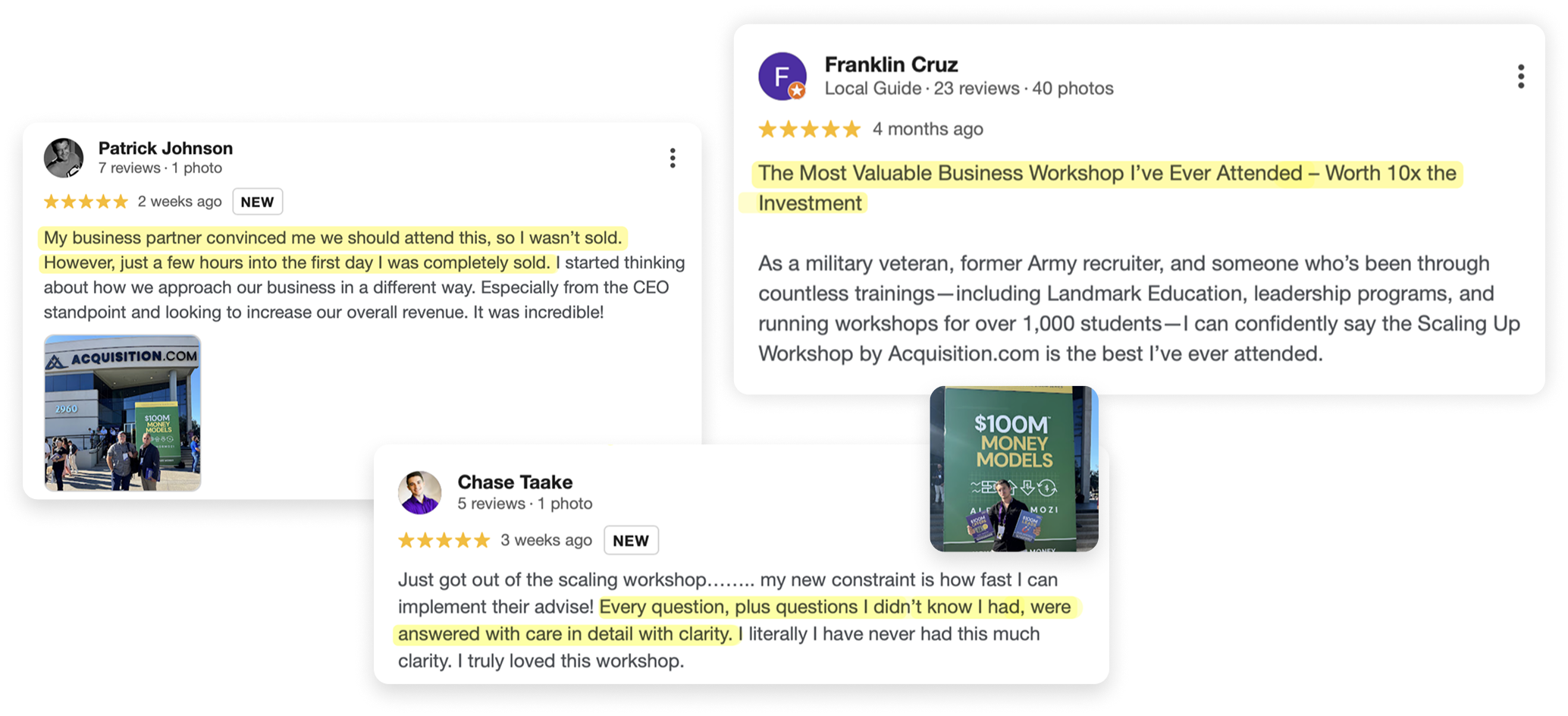 Workshop reviews